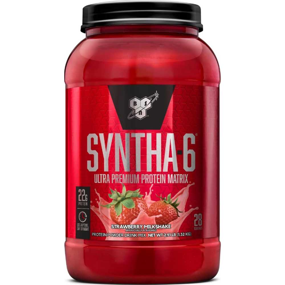 BSN SYNTHA-6 Premium Protein Powder, 2.91 lb. (Strawberry Milkshake)