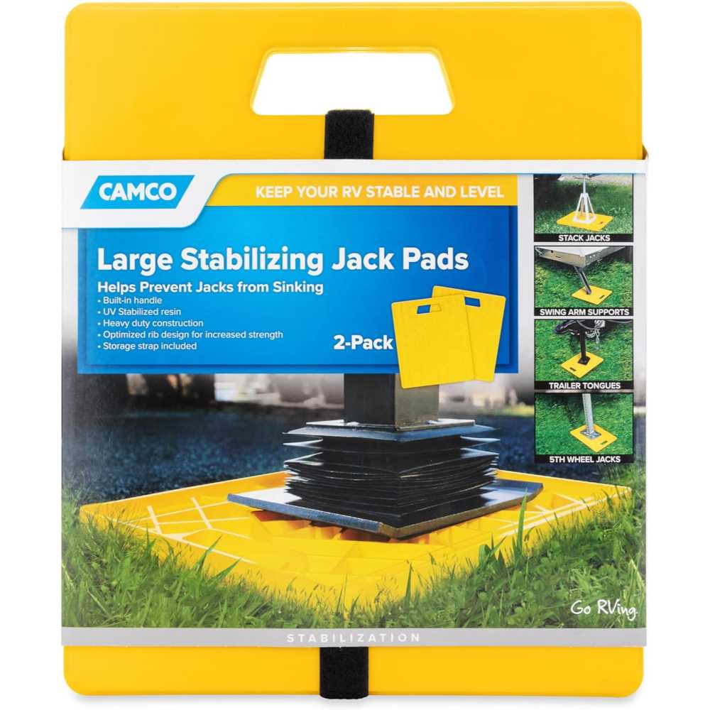 2-Pack Camco Camper / RV Large Stabilizer Jack Pads (14" x 11.7")