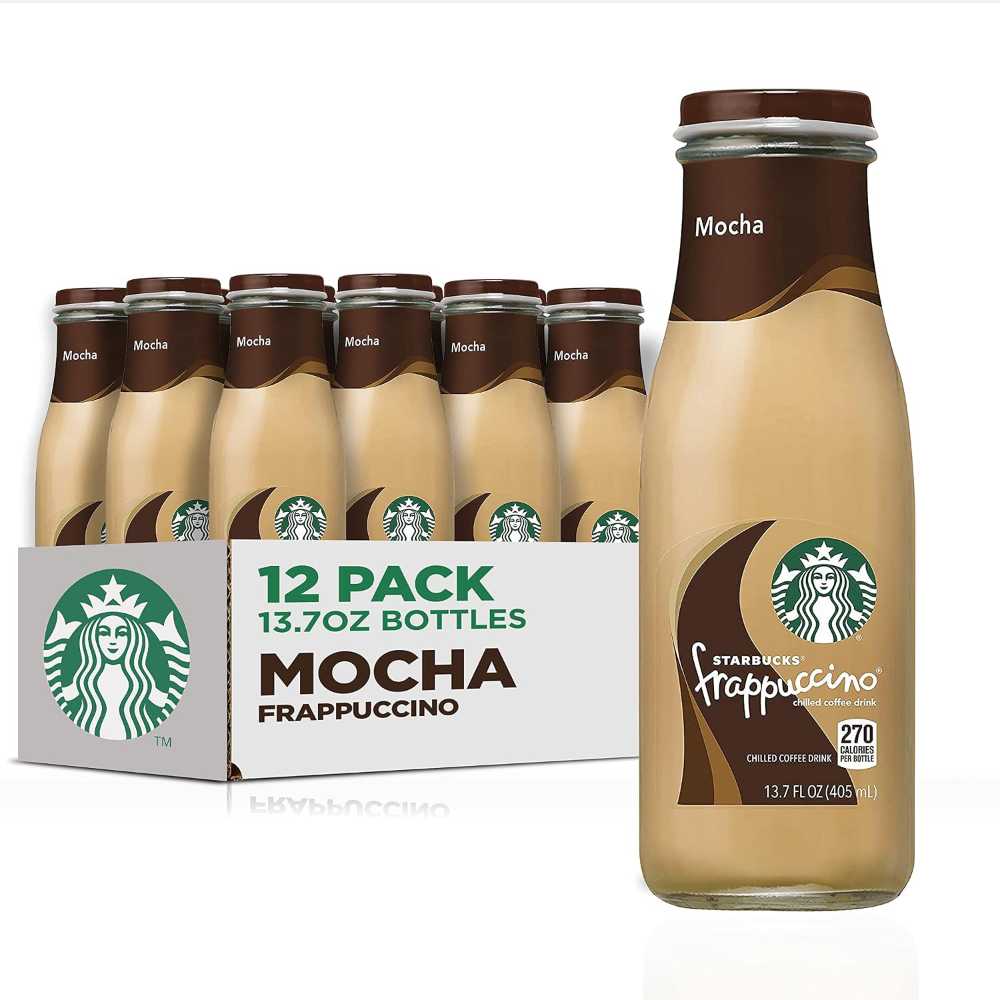 12-Pack Starbucks Shelf-Stable Frappuccino Coffee Drink, 13.7 oz. (Mocha or Vanilla)