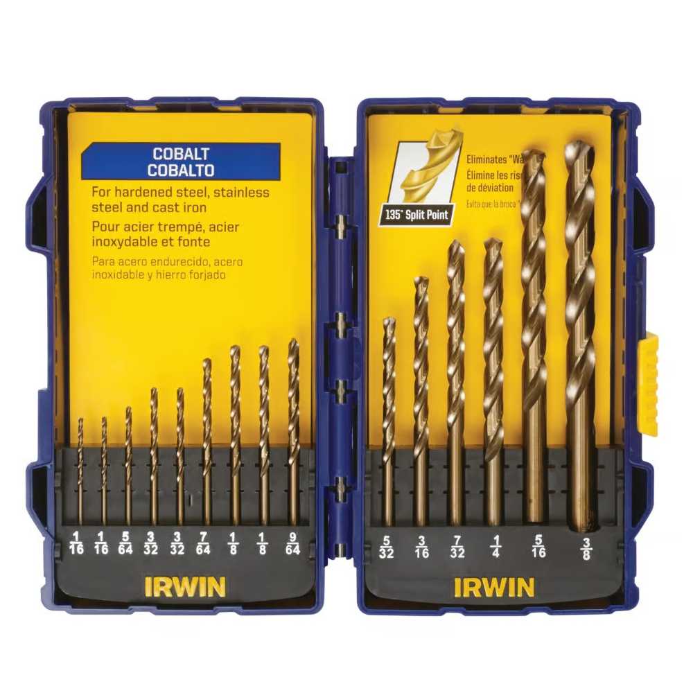 Irwin 15-Piece Cobalt Drill Bit Set