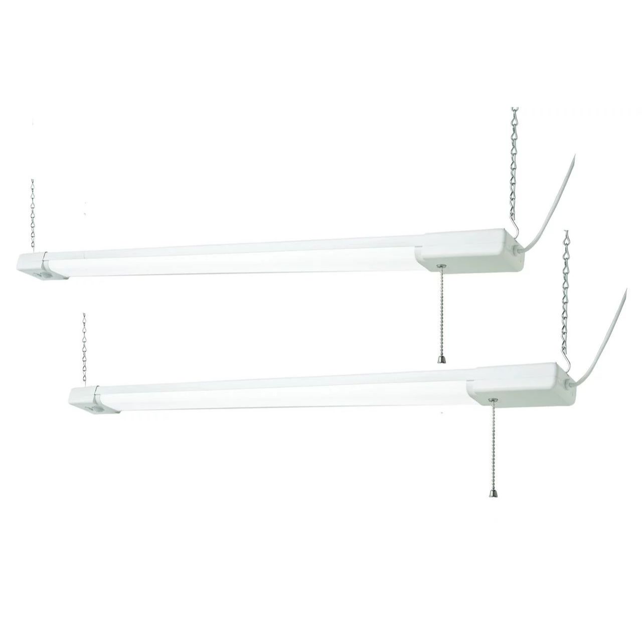 2-Pack Hyper Tough 4500 Lumen Linkable LED Shop Light w/ Motion Sensor