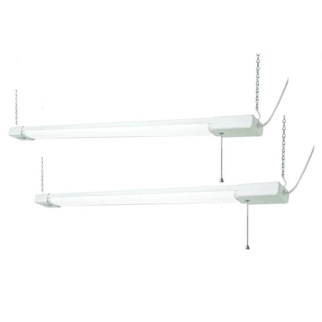 2-Pack Hyper Tough 4500 Lumen Linkable LED Shop Light w/ Motion Sensor