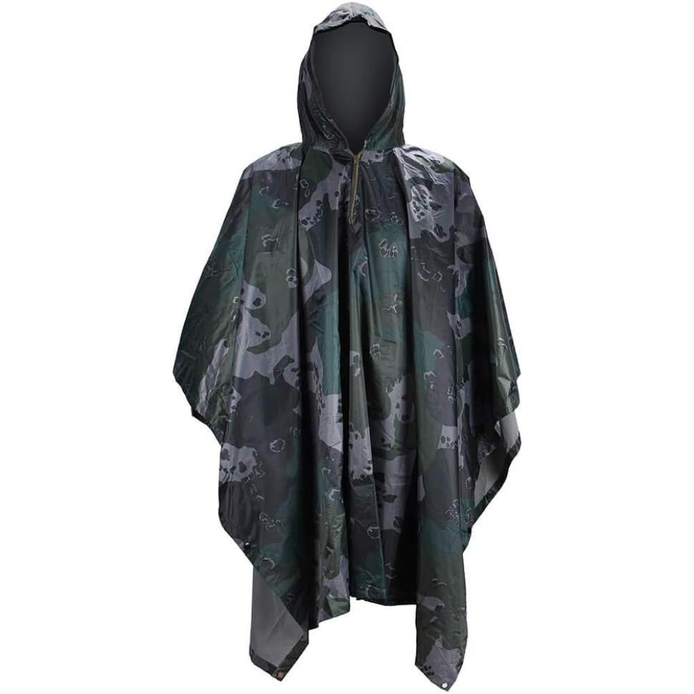 LOOGU Military Camouflage Rain Poncho
