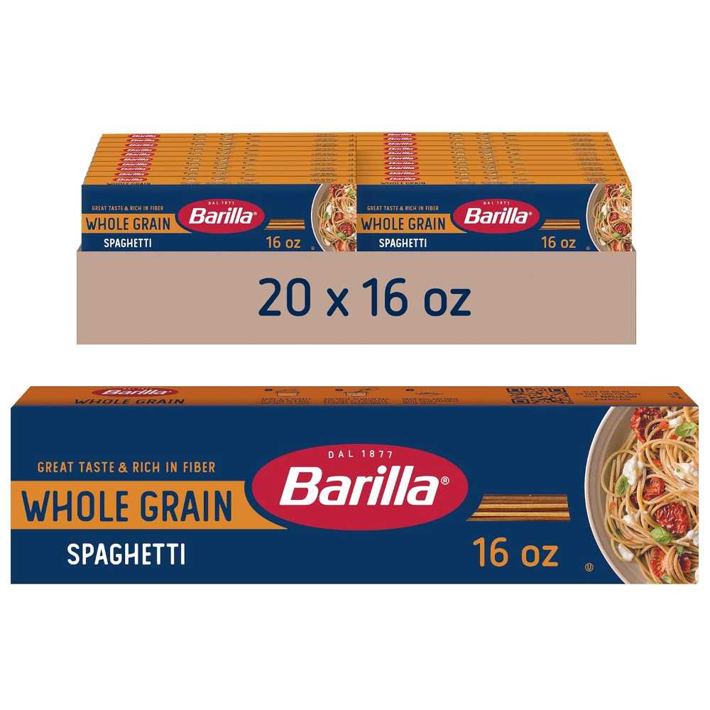 20-Pack Barilla Whole Grain Spaghetti Pasta, 16 oz.