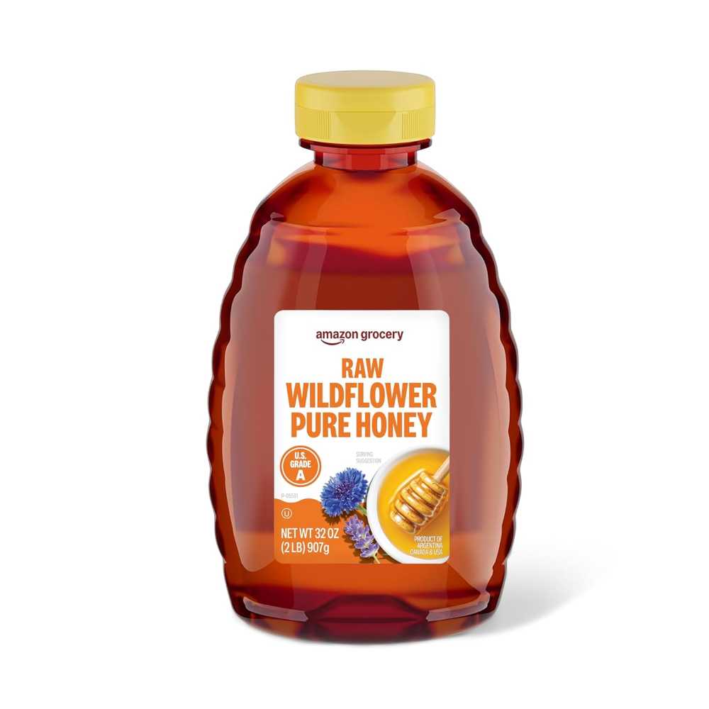 Amazon Grocery Raw Wildflower Pure Honey, 32 oz.