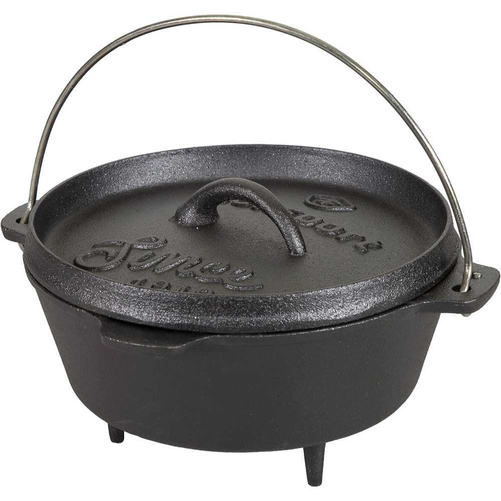Stansport Pre-Seasoned Cast Iron Dutch Oven w/ Legs (2 Qt.)