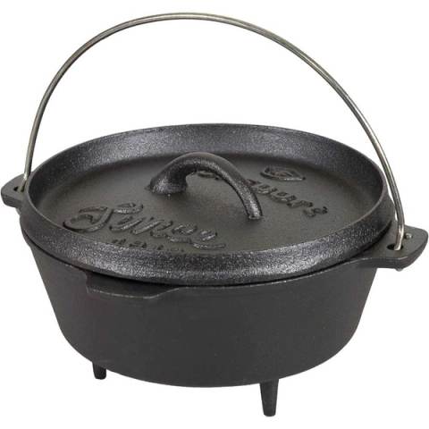 Stansport Pre-Seasoned Cast Iron Dutch Oven w/ Legs (2 Qt.)