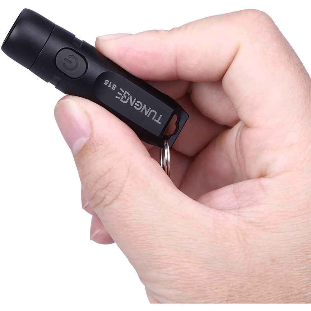 Tunenge 650-Lumen USB-C Rechargeable Keychain Flashlight
