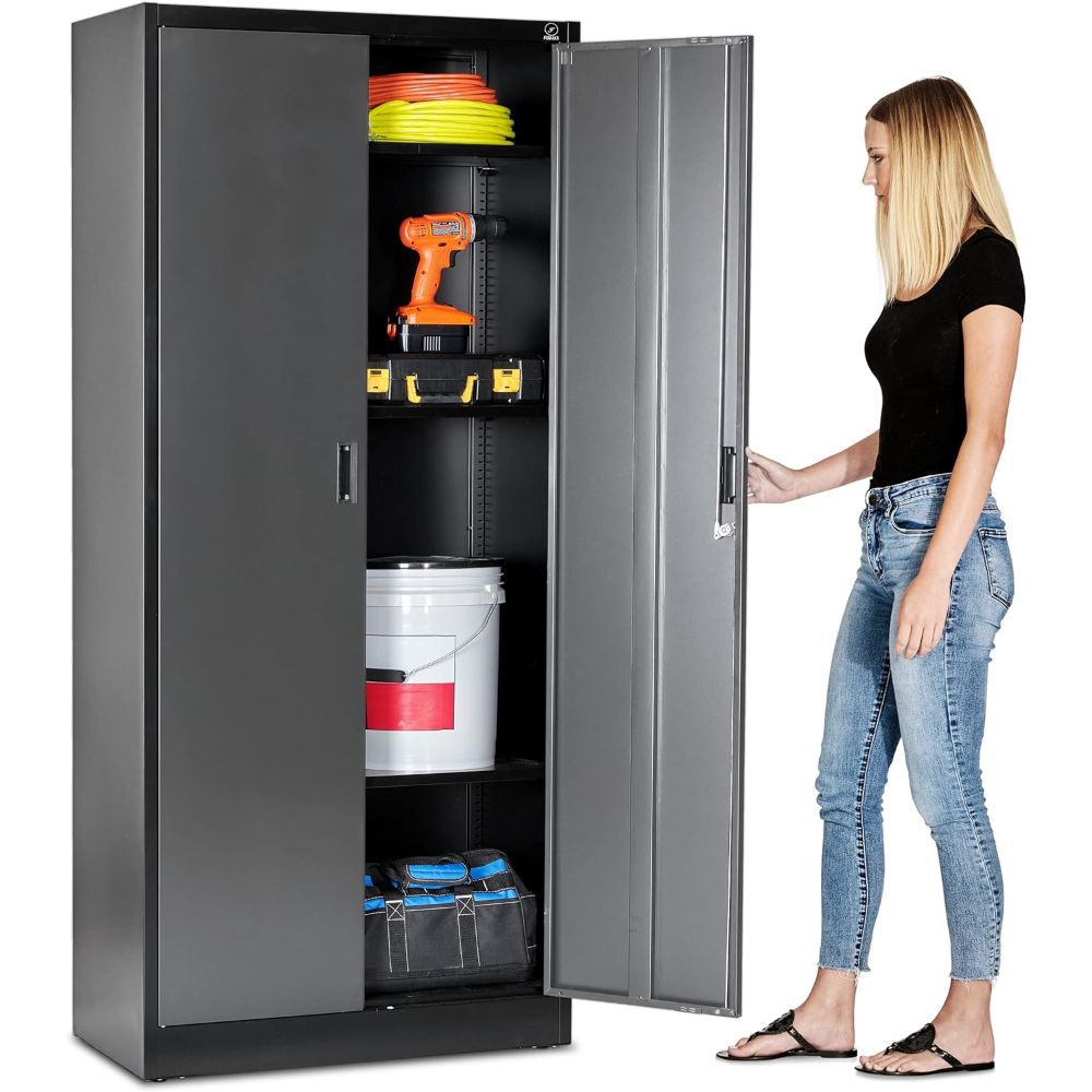 Lightning Deal: Fedmax Steel Storage Locker w/ Adjustable Shelves & Locking Doors