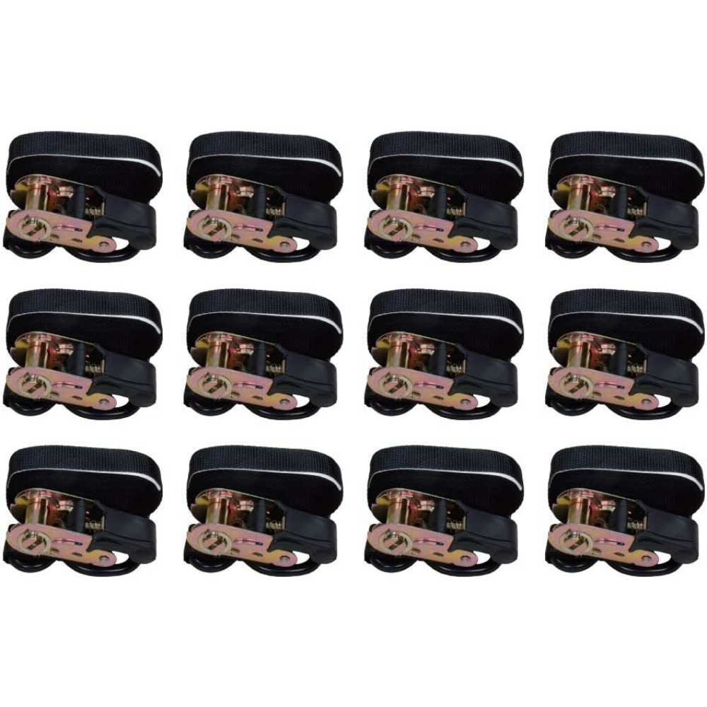 12-Pack Amazon Basics 15' Ratchet Tie Downs