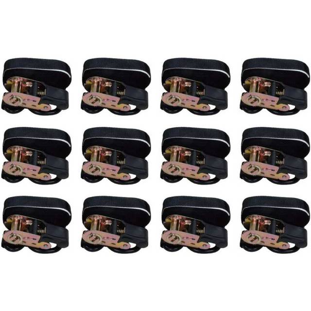12-Pack Amazon Basics 15' Ratchet Tie Downs