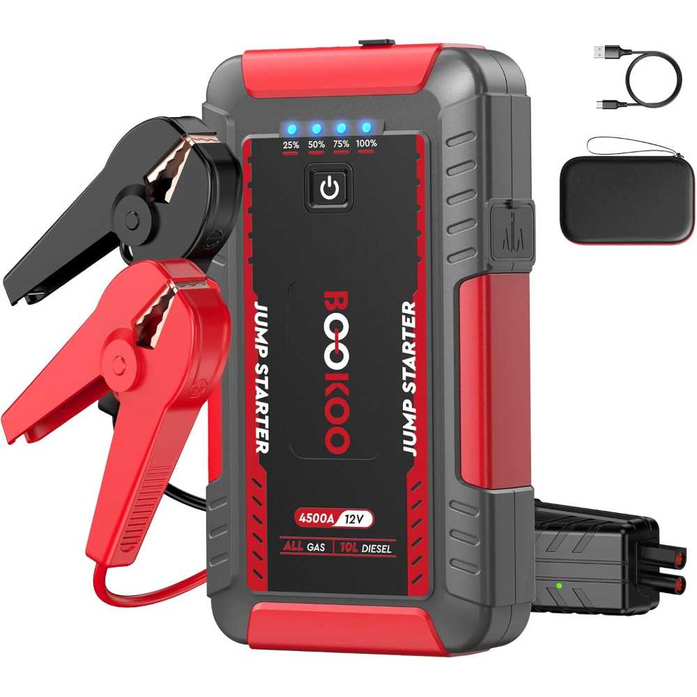 Bookoo 4500A 20,000mAh USB-C Portable Car Jump Starter