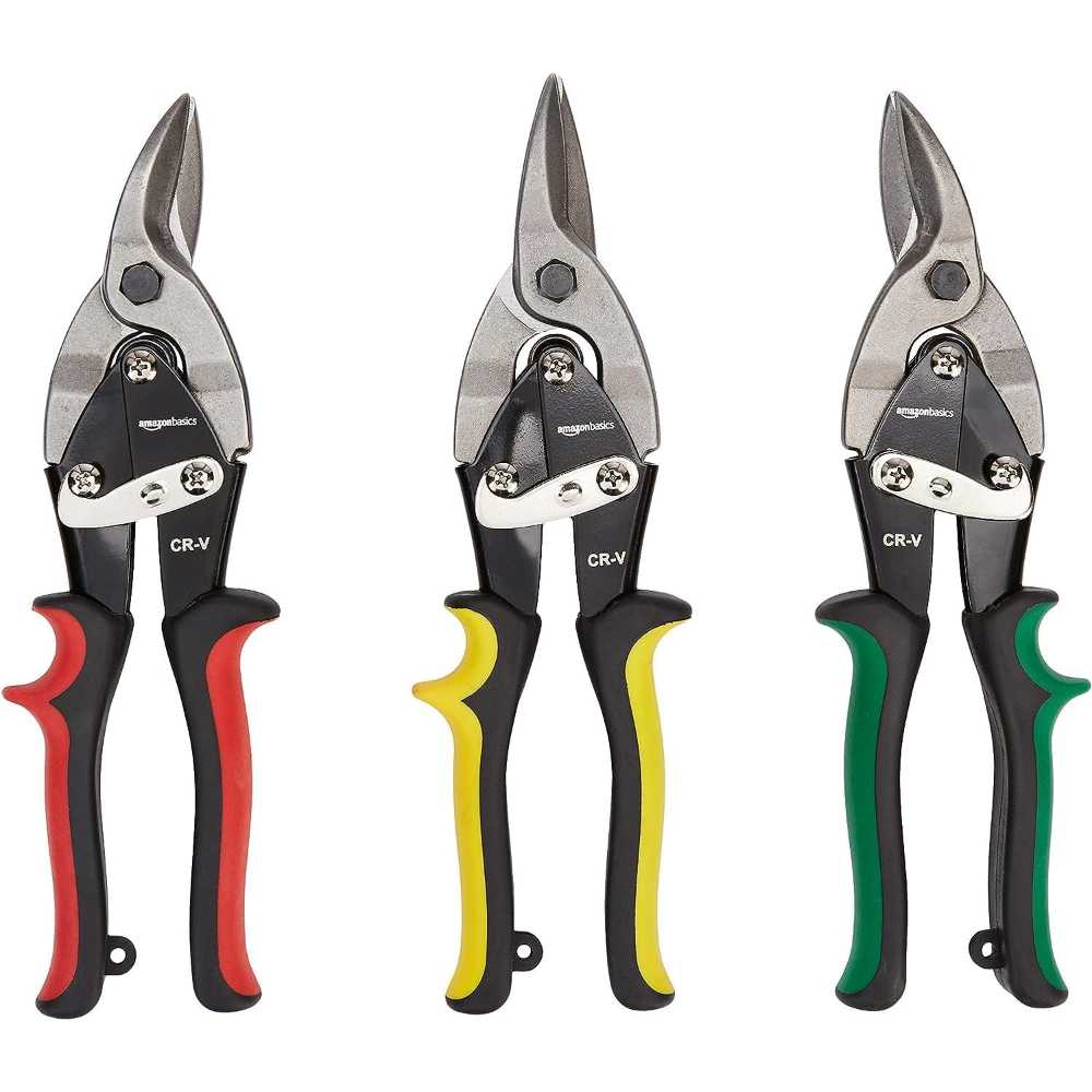 Amazon Basics 3-Piece Aviation Snip Set