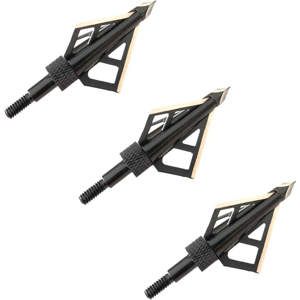 3-Pack HME Archery Hunting Fixed Blade Broadhead, 100 Grain