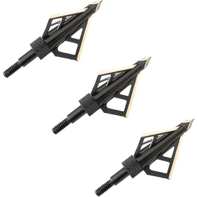 3-Pack HME Archery Hunting Fixed Blade Broadhead, 100 Grain