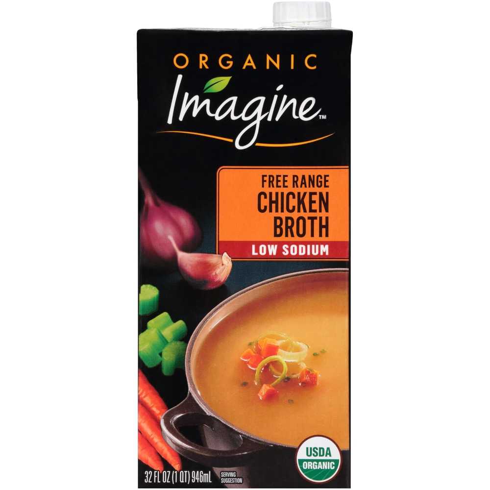 6-Pack Imagine Organic Low Sodium Free Range Chicken Broth, 32 oz.