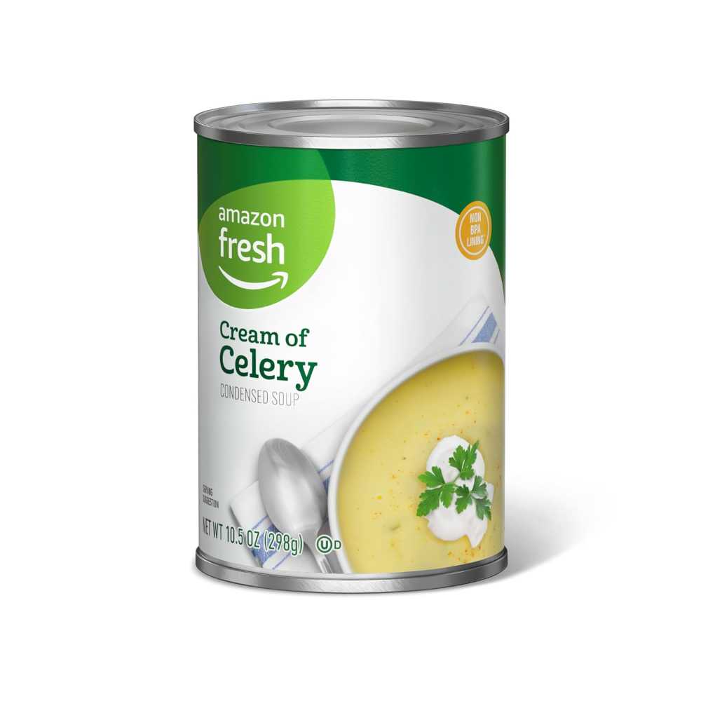 Amazon Fresh Condensed Cream of Celery Soup, 10.5 oz.