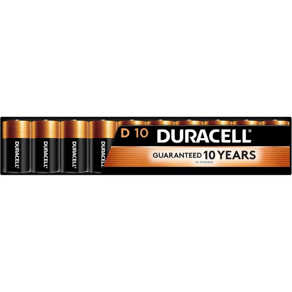 10-Pack Duracell Coppertop D Batteries