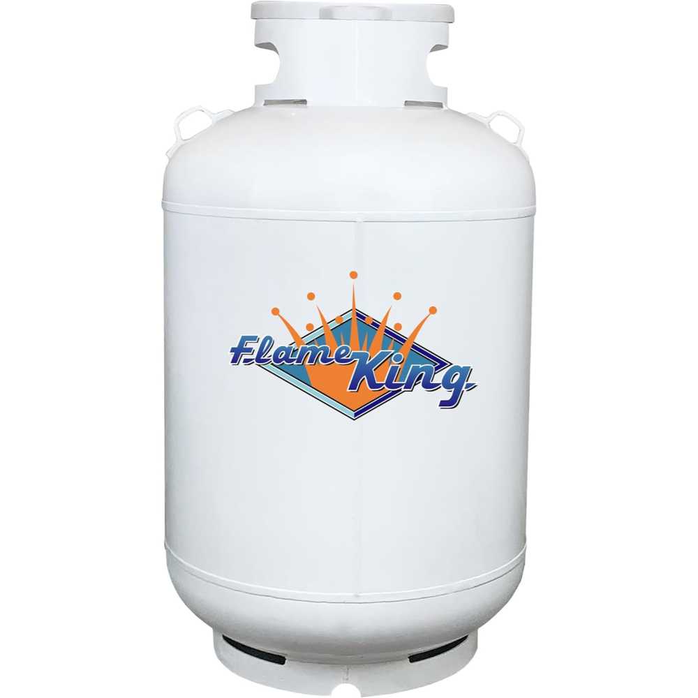 Flame King 420 lb. Propane Tank w/ Multi-Valves + Gas Gauges
