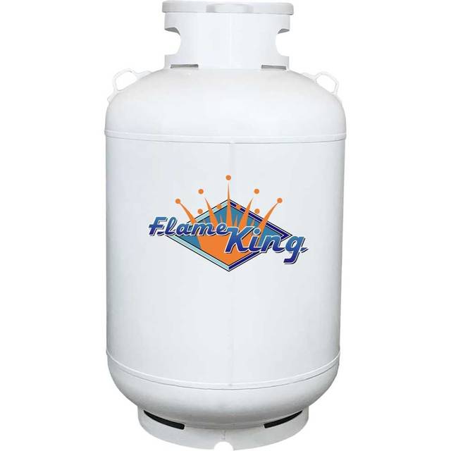 Flame King 420 lb. Propane Tank w/ Multi-Valves + Gas Gauges