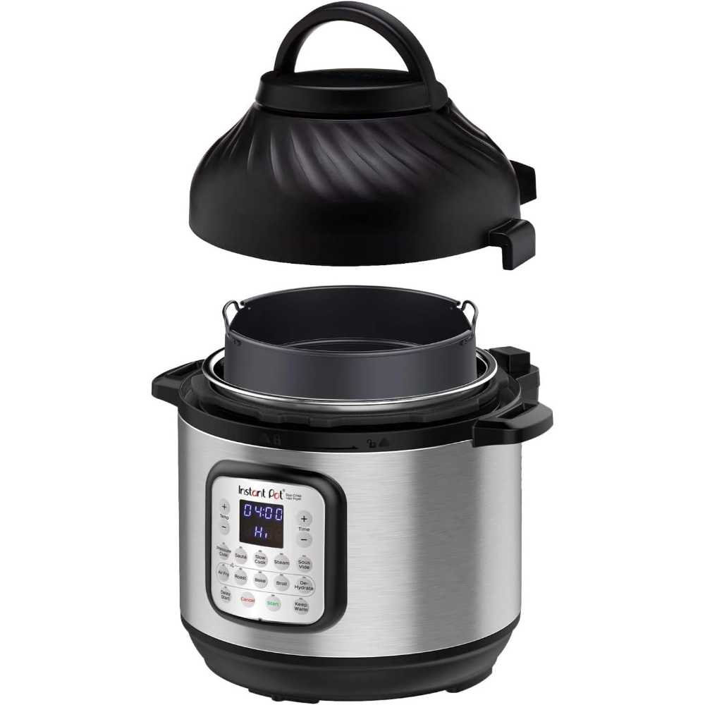 Instant Pot Duo Crisp 11-in-1 Dehydrator, Air Fryer, Pressure Cooker, Slow Cooker, Rice Cooker, Steamer, Sauté, Sterilizer