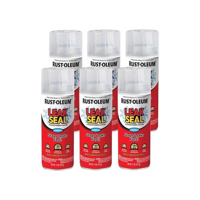 6-Pack Rust-Oleum LeakSeal Flexible Rubber Coating Spray, 11 oz. (Clear)