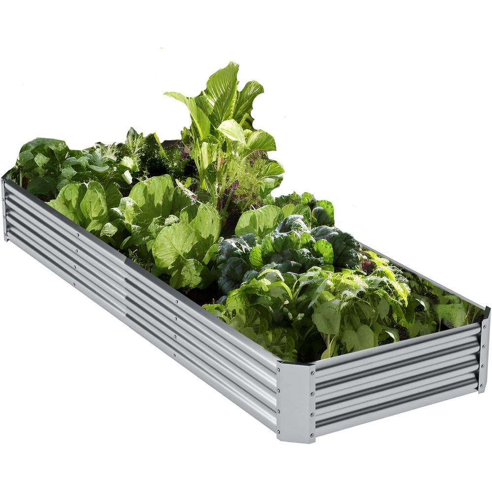 Misagi 12' x 4' Galvanized Raised Garden Bed