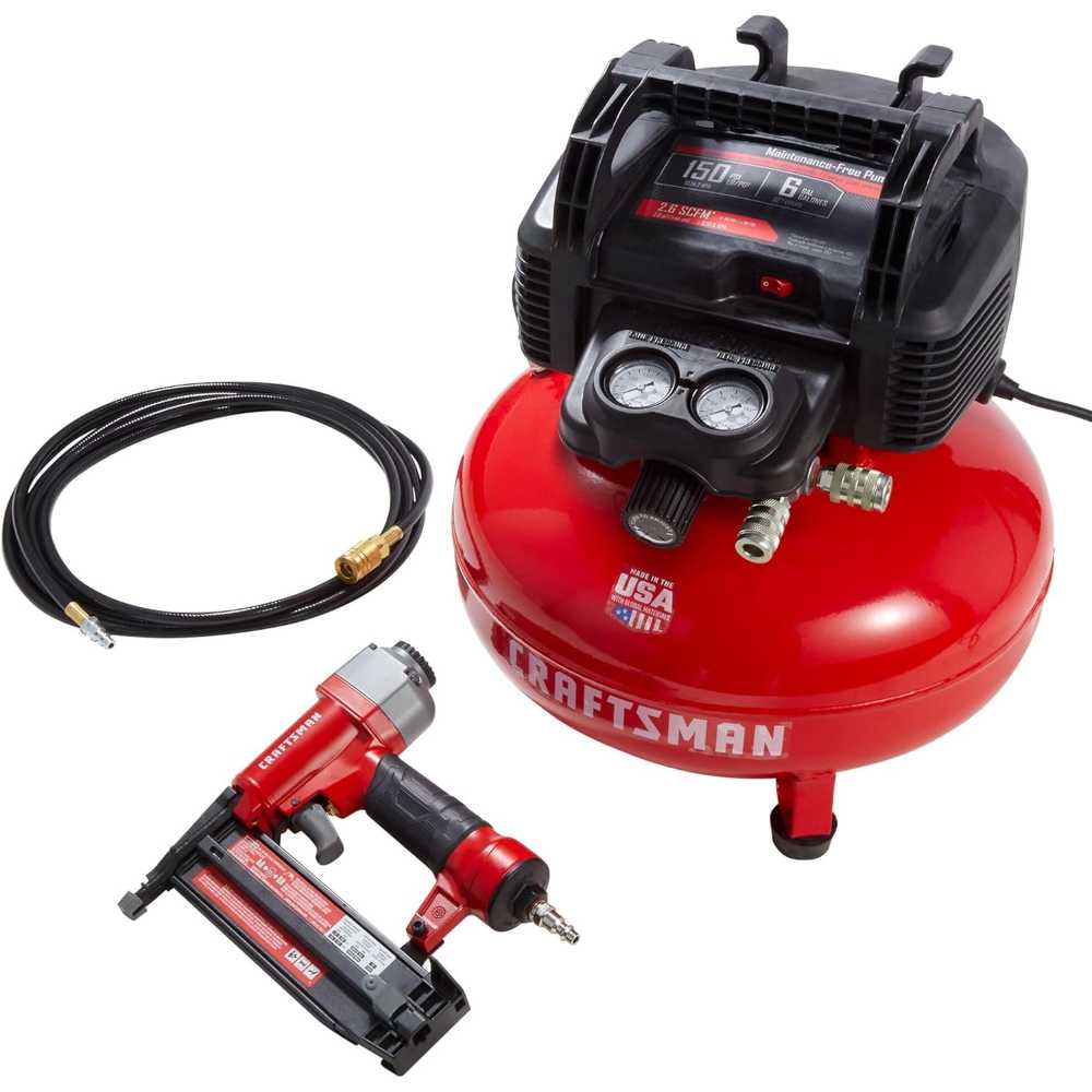 CRAFTSMAN Brad Nailer & Air Compressor Combo Kit w/ Hose