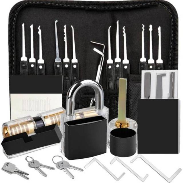 30-Piece Lock Picking Kit w/ Practice Locks
