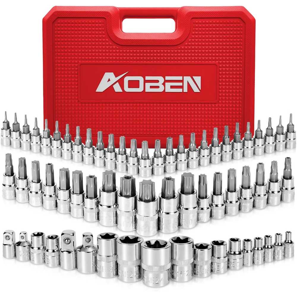 Aoben 64-Piece Master Torx Bit Socket & External Torx Socket Set