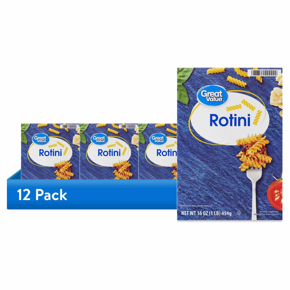 12-Pack Great Value Rotini, 16 oz. ($0.74/Each)