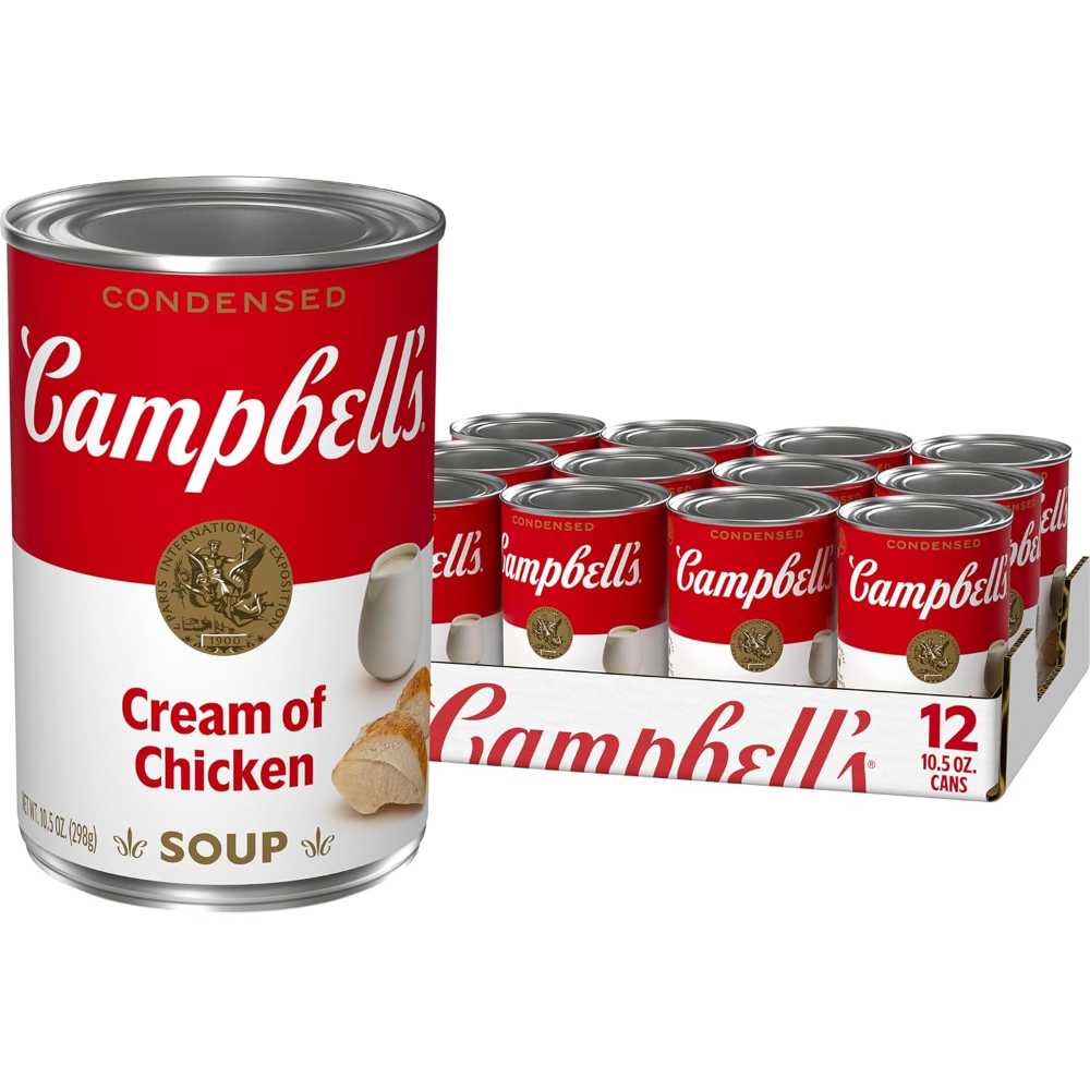 12-Pack Campbell's Condensed Cream of Chicken Soup, 10.5 oz.