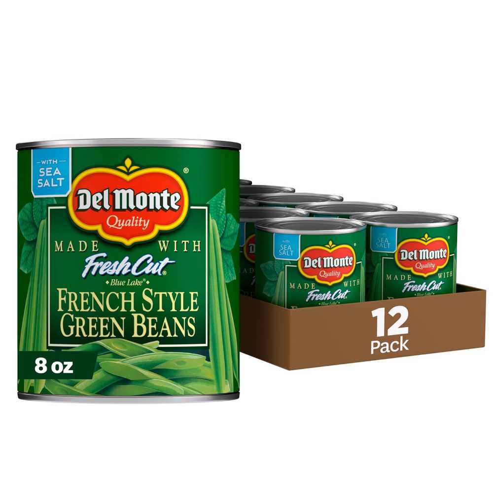 12-Pack Del Monte Canned Fresh Cut French Style Green Beans, 8 oz.