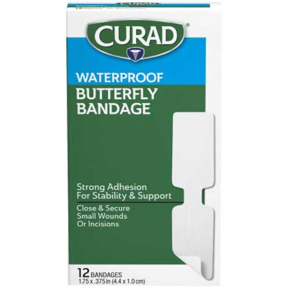 12-Pack Curad Waterproof Butterfly Closure Adhesive Bandages