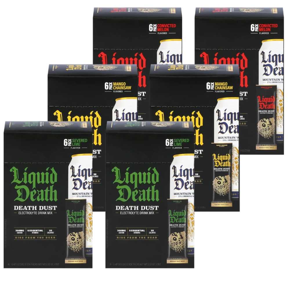 36-Pack Liquid Death Electrolyte Death Dust Hydration Powder (Various Flavors)