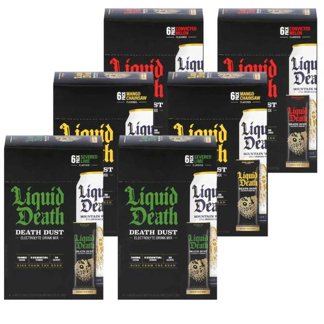 36-Pack Liquid Death Electrolyte Death Dust Hydration Powder (Various Flavors)
