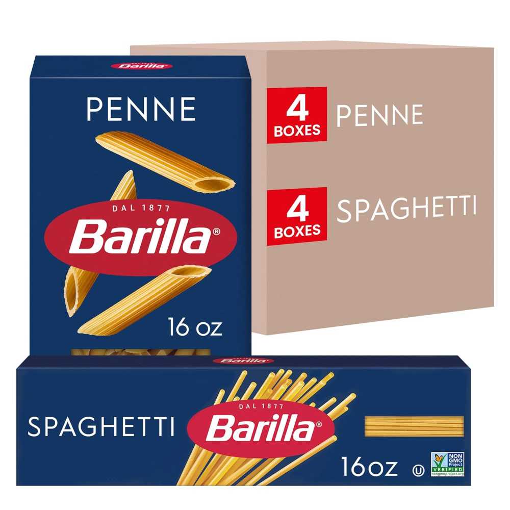 8-Pack Barilla Penne & Spaghetti Pasta Variety Pack, 16 oz.