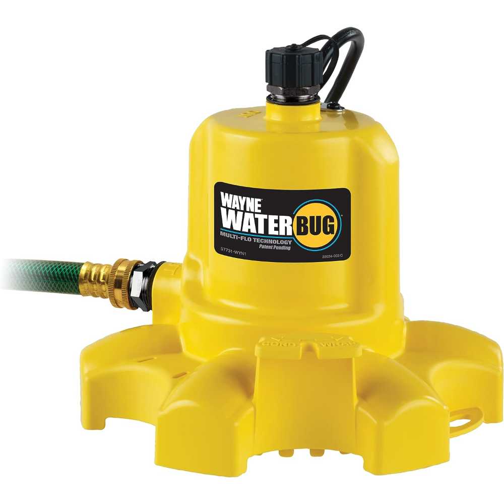 Wayne WaterBUG 1/6 HP Submersible Multi-Flo Water Removal & Transfer Pump