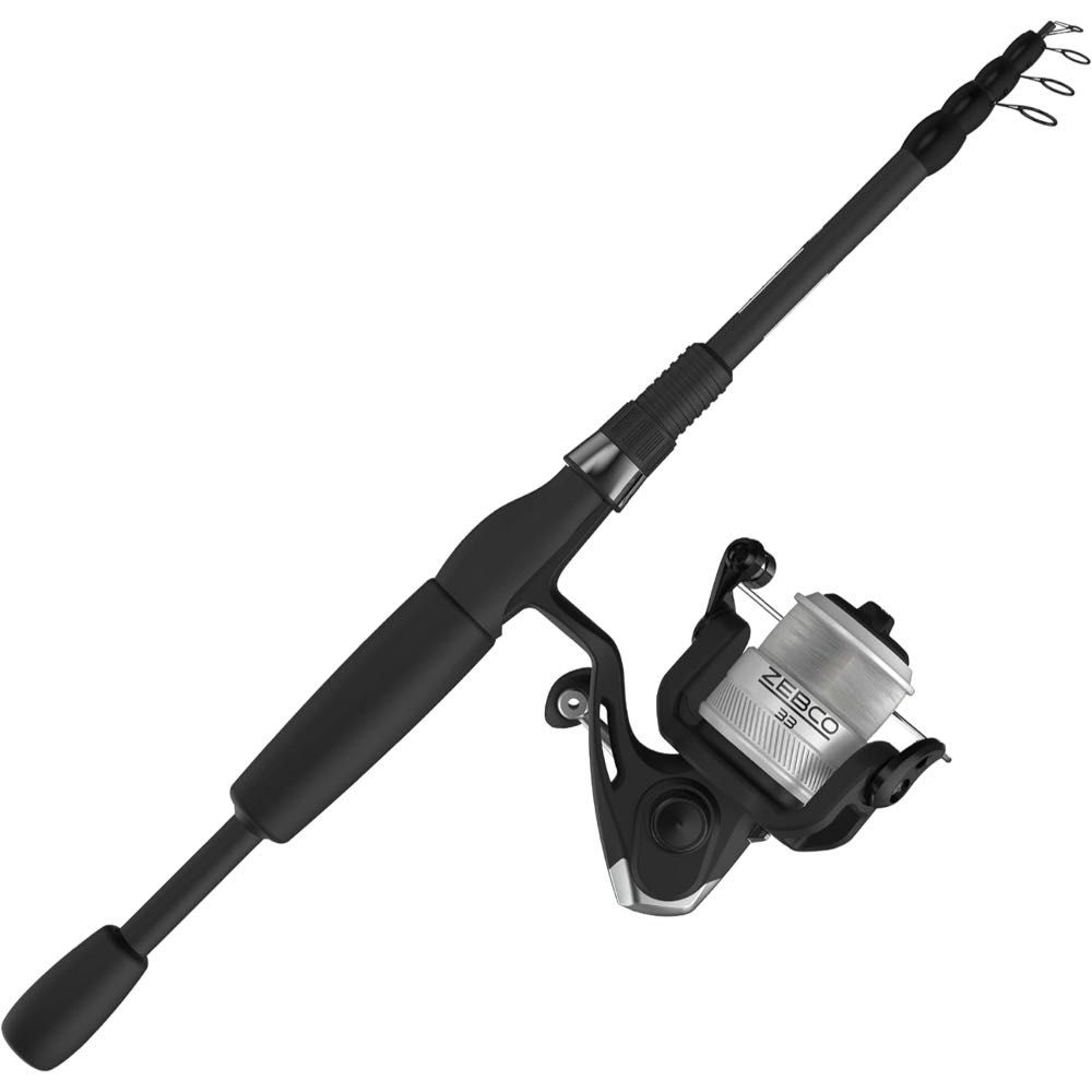Zebco 33 Collapsible Spinning Reel and Fishing Rod Combo