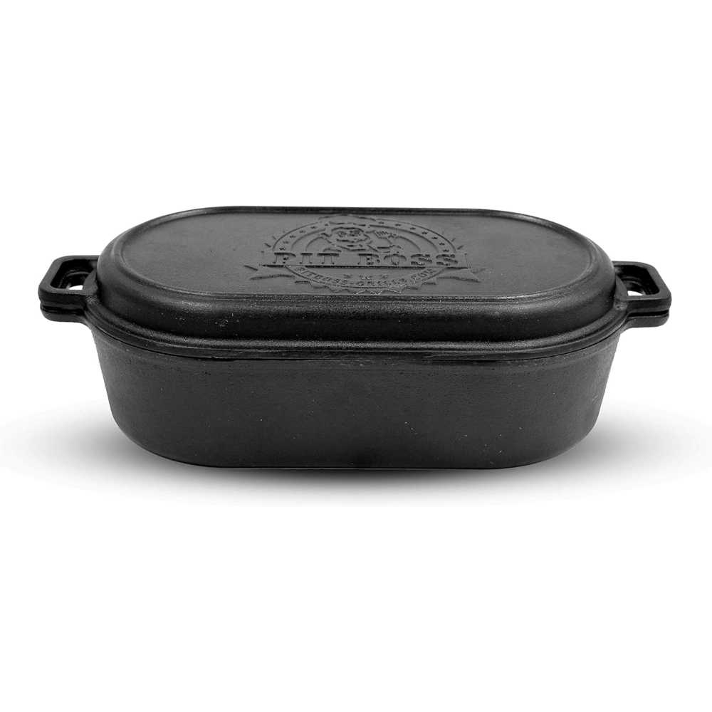 Lightning Deal: Pit Boss 6 qt. Cast Iron Roaster w/ Griddle Lid