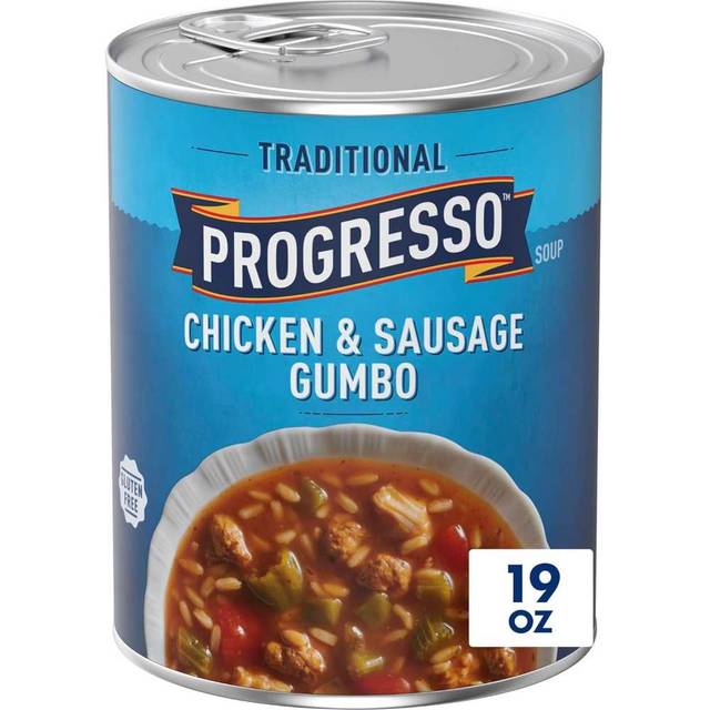 Progresso Rich & Hearty Chicken & Sausage Gumbo Canned Soup, 19 oz.