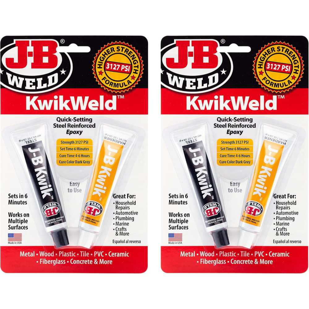2-Pack J-B Weld KwikWeld Steel Reinforced Epoxy