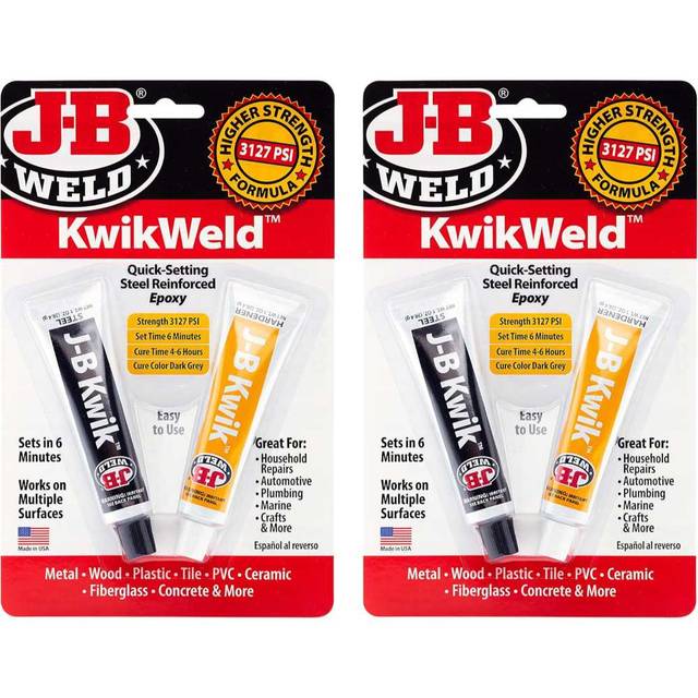 2-Pack J-B Weld KwikWeld Steel Reinforced Epoxy