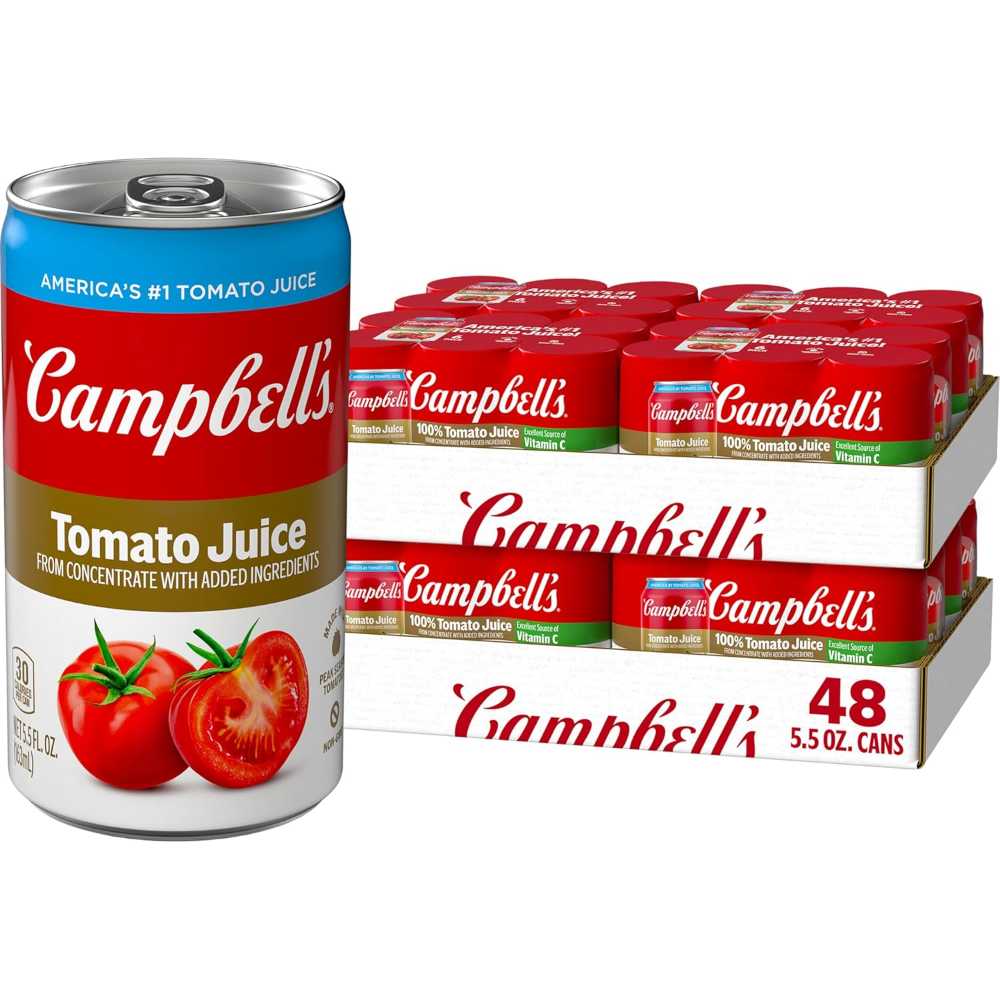48-Pack Campbell's 100% Tomato Juice, 5.5 oz.