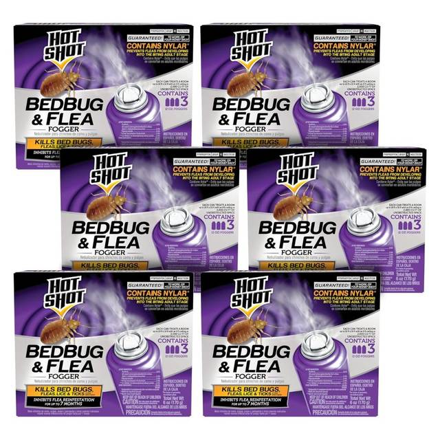 18-Pack Hot Shot Bedbug & Flea Fogger, 2 oz.