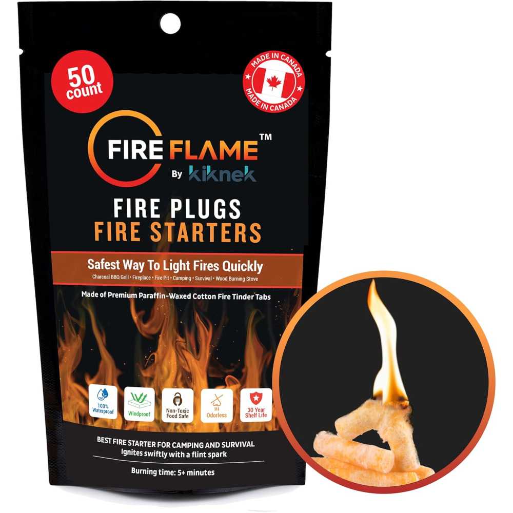 50-Pack Fireflame Fire Plugs Waterproof Fire Starter