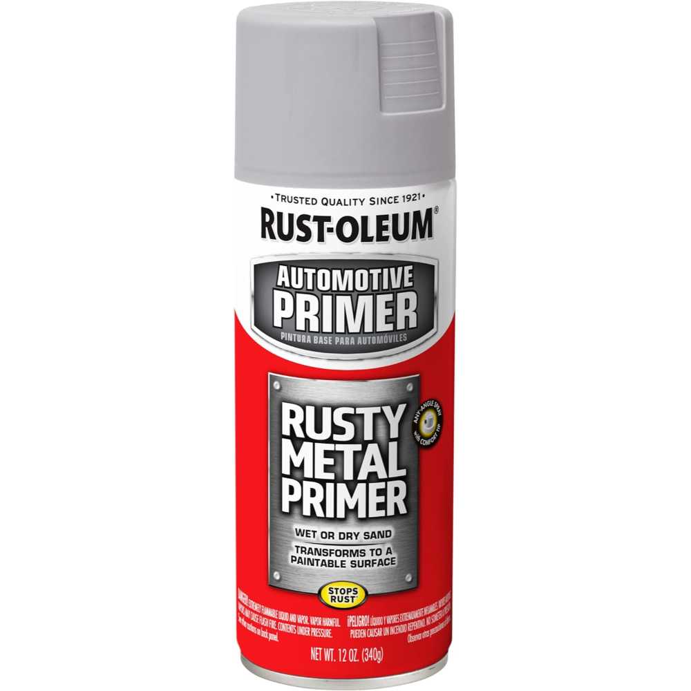 Rust-Oleum Automotive Rusty Metal Primer Spray Paint, 12 oz. (Light Gray)