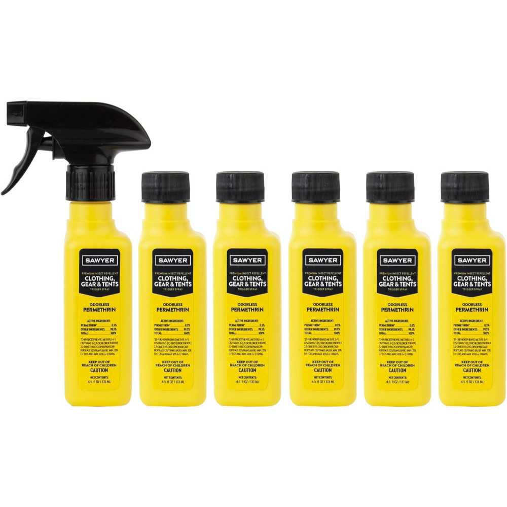 6-Pack Sawyer Permethrin Insect Repellent for Clothing, Gear & Tents, 4.5 oz.