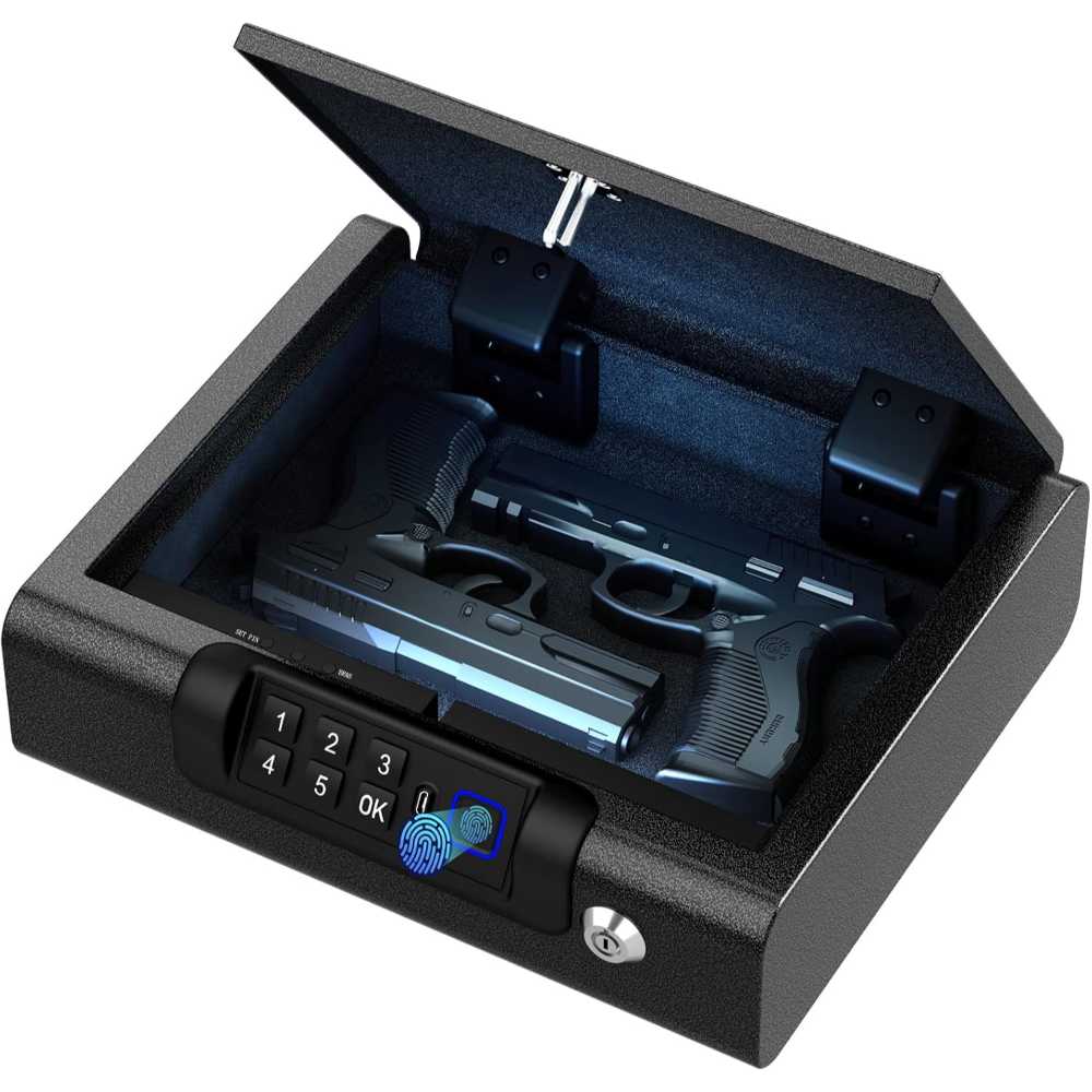 Billconch Quick-Access Biometric Rechargeable Pistol Safe