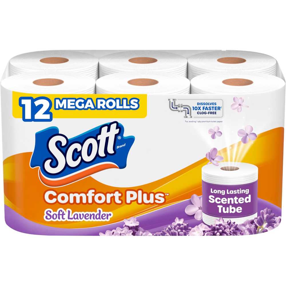 12-Pack Scott ComfortPlus Mega Rolls Toilet Paper (310 Sheets/Roll)
